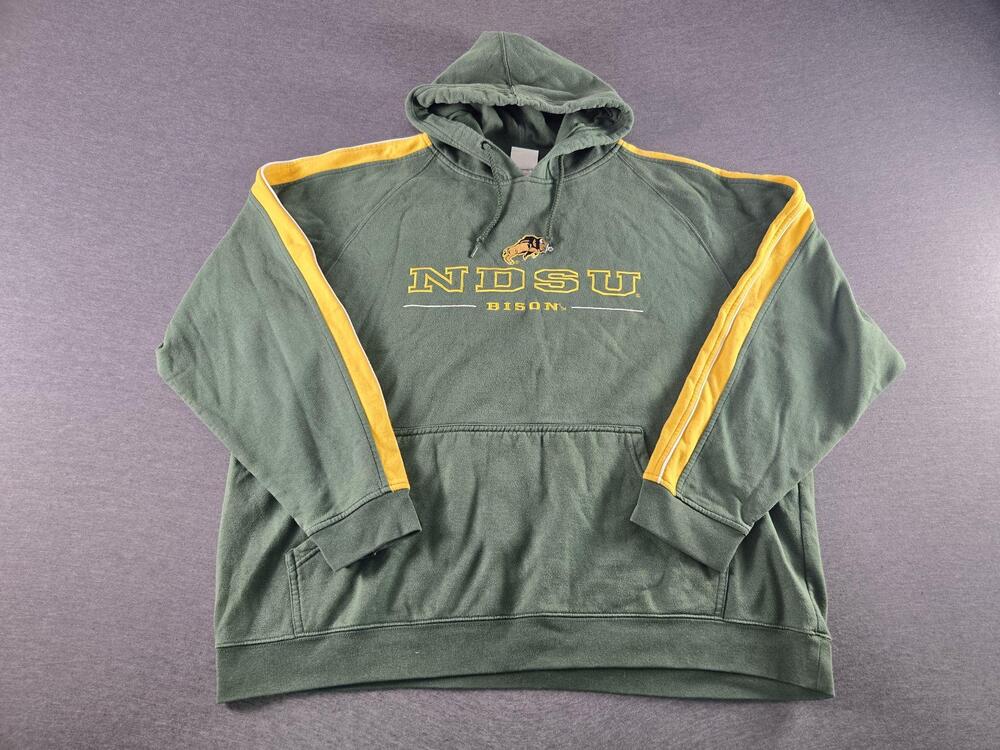 North Dakota State Bison Hoodie Sweatshirt Mens XL Green NCAA Football Red Oak